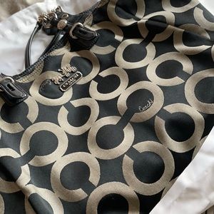 Coach Mia Op Art Sateen Tote